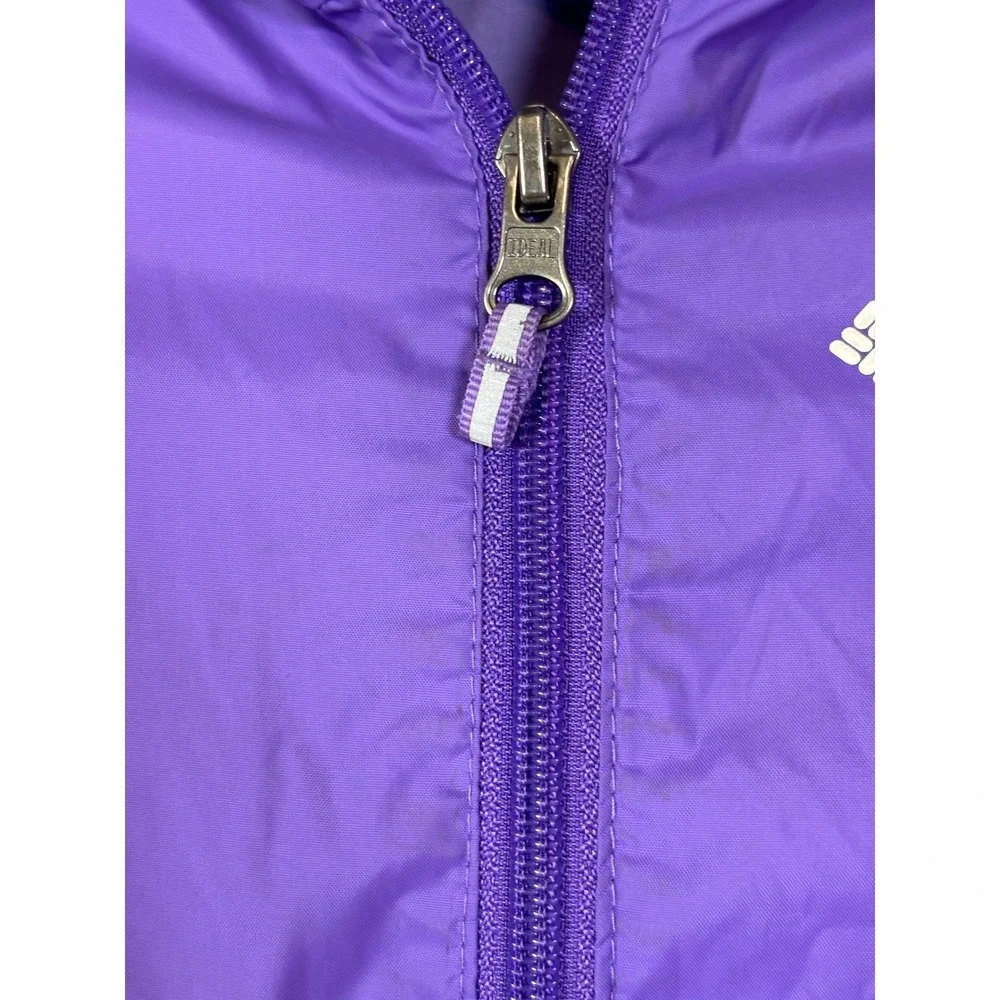 Columbia Kids Purple Switchback Lightweight Hooded Windbreaker Jacket XS 6/6X